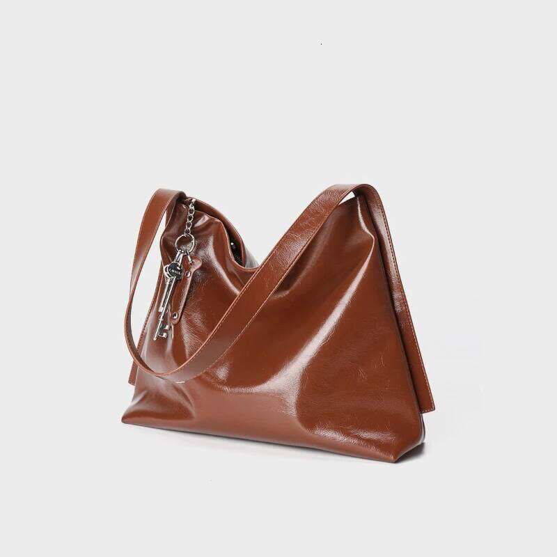 Women Genuine Leather Elegant Shoulder All-Match Commuter Soft Handbags 2025 Large Capacity Niche Design Fashion Tote Bags Mdng251023