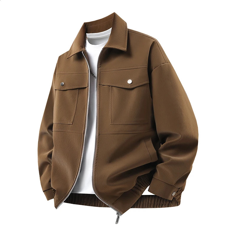 Mens Outdoor High Quality Leather Jacket Comfortable Versatile Breathable Warm Handsome Top for Autumn Winter 251023