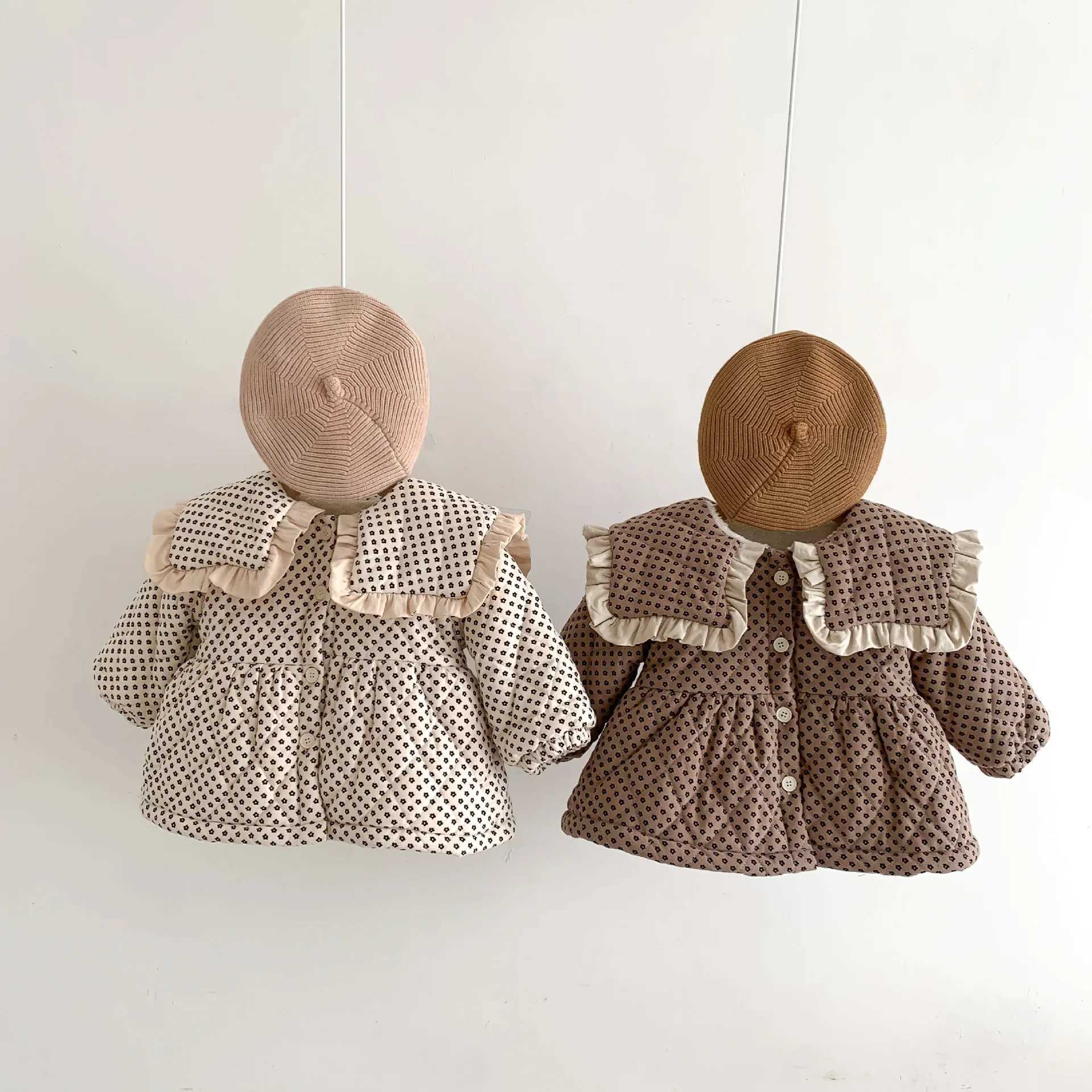 Jacket Parkas Down Jackets Children Clothing Girls Winter New Korean Version Floral Cotton Baby Collar Kids Thickened Warm Y251023