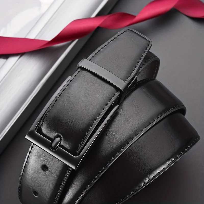 New Luxury Belt for Men PU Leather Belt High Quality Rotatable Automatic Buckle Casual Designer Waist Belts for Jeans Mens BeltXJ251023