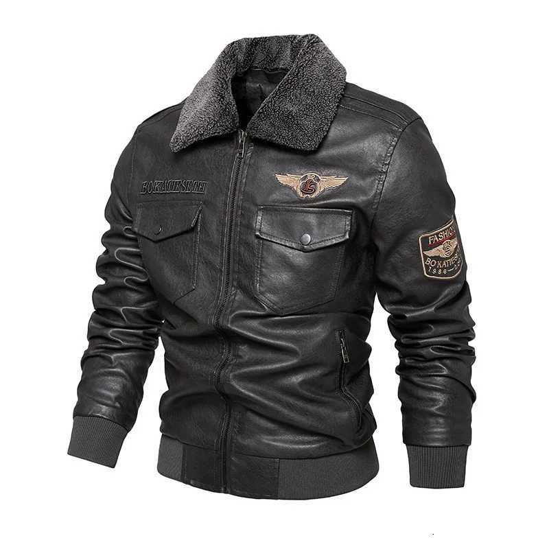 2025 Mens New FallWinter Leather Jacket for Men Slim Fit Stylish Motorcycle Style PU Leather Jacket for Mens Fashion W251023