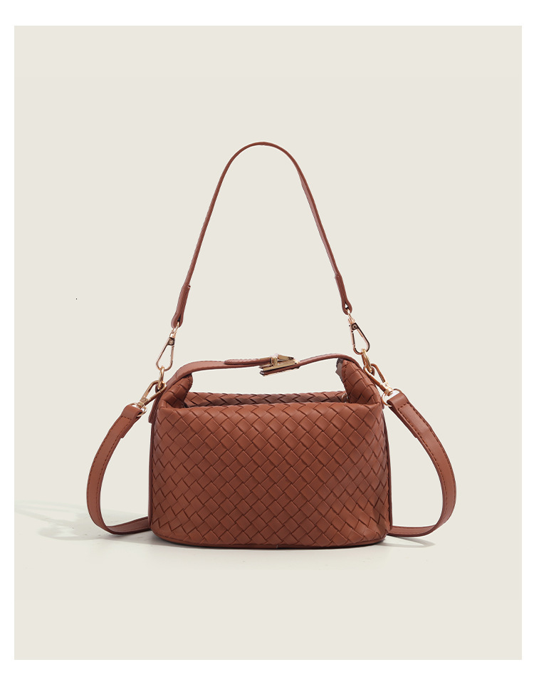 Luxury Brand Designer Bag Women's Leather Woven Small Square Bag 2024 New Autumn Winter Crossbody Shoulder Bag Niche Design Handheld Lunch Box Ba