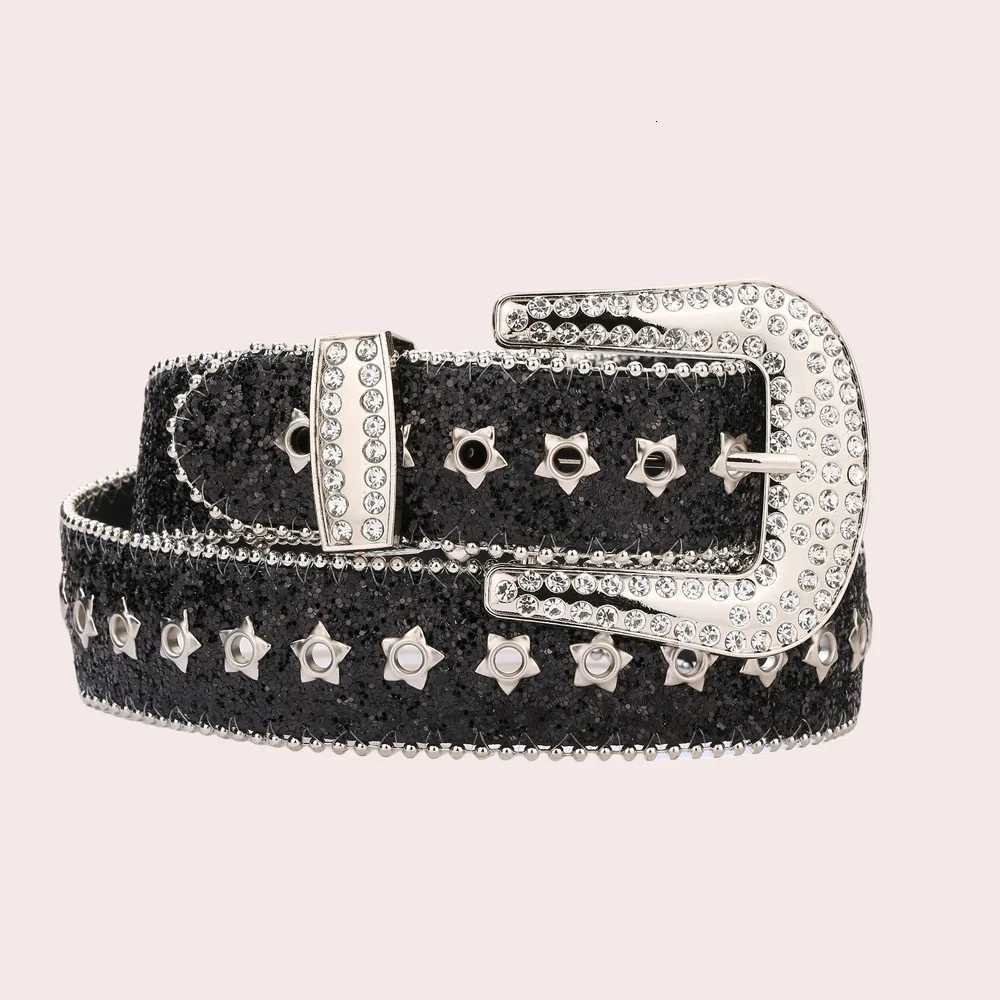 Desinger Belts For Women High Quality Luxury Female Waist Sequin Rhinestone Buckle AllEyelet Punk Goth Y2k Golden Belt MenXJ251023