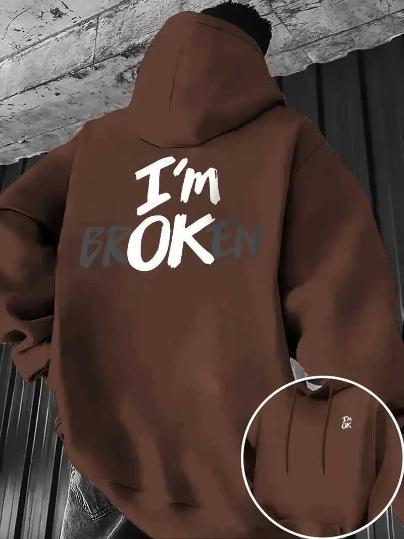 The new mens hoodie for Spring and Autumn 2025 features a casual fashionable and comfortable 3D letter pattern printT251023