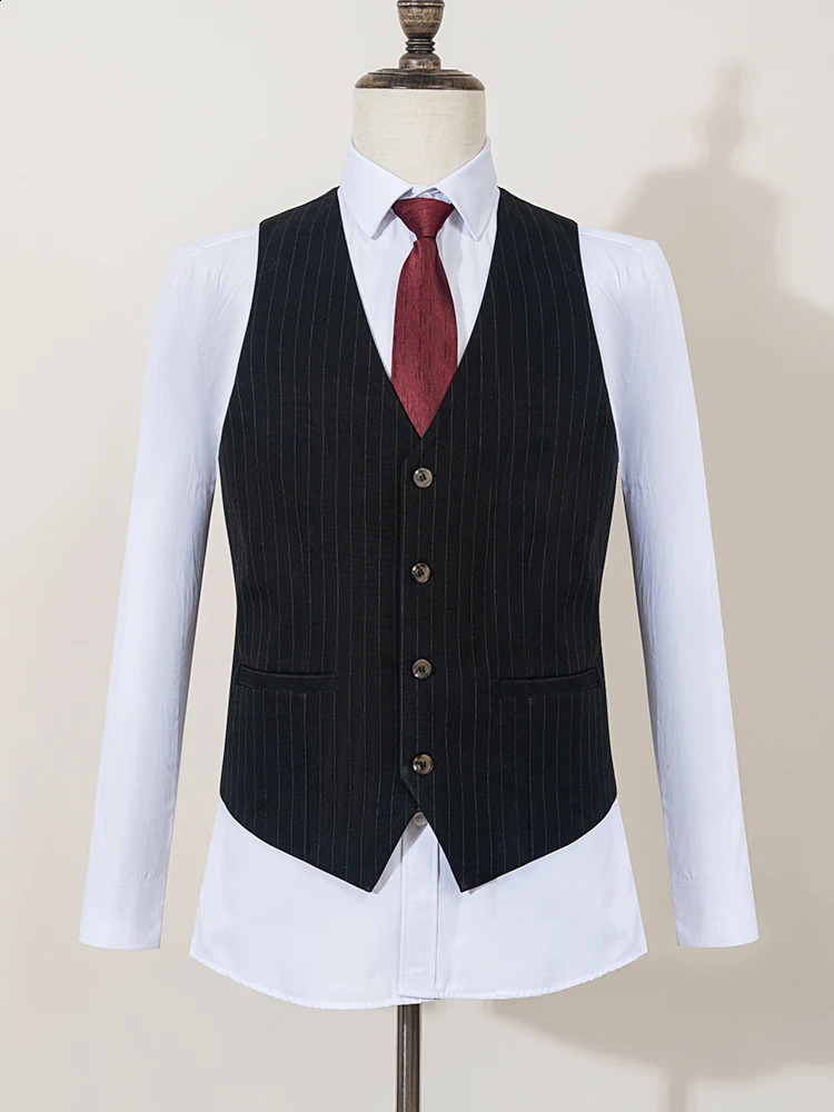 ST Cassy highquality blue striped suits for men slim fit luxurious and elegant mens business suit 3piece set full 251023