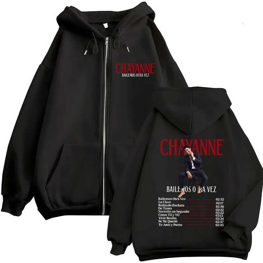 Rapper Chayanne Bailemos Otra Vez 2025 Album Zip Up Hoody Mens Fashion Oversized Jacket Sweatshirt Hip Hop Gothic Zipper HoodiesT251023