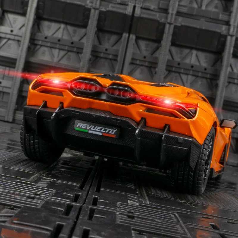 124 Lamborghini reventon alloy car model superrunning toy door can open has simulated sound and lighting functionsT251023