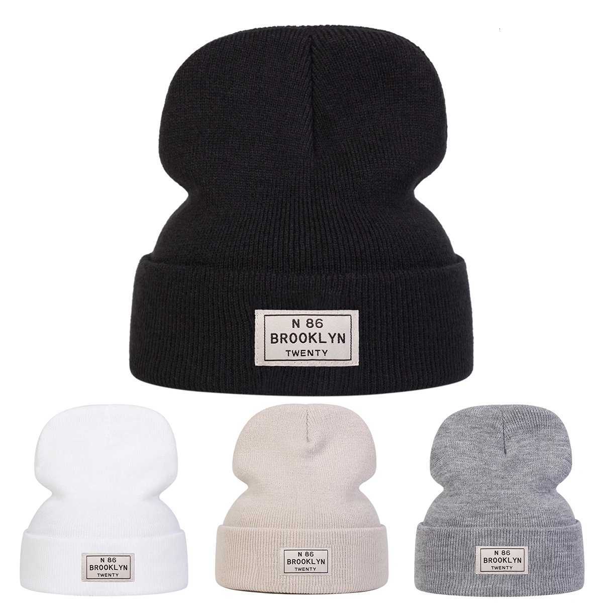 Unisex N 86 BROOKLYN TWENTY Sewing Label Beanies Hats Autumn and Winter Warm Knitted Hat Hip Hop Boy Girls CapsXJ251023