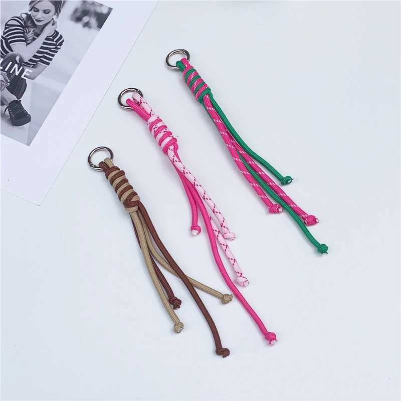 Korean Charm Nyion Handmade Rope Keychain Fashion Bag Pendant Jewelry DiY Sports Styie Couple Bracelet Colorful Pendant Gift Z251023