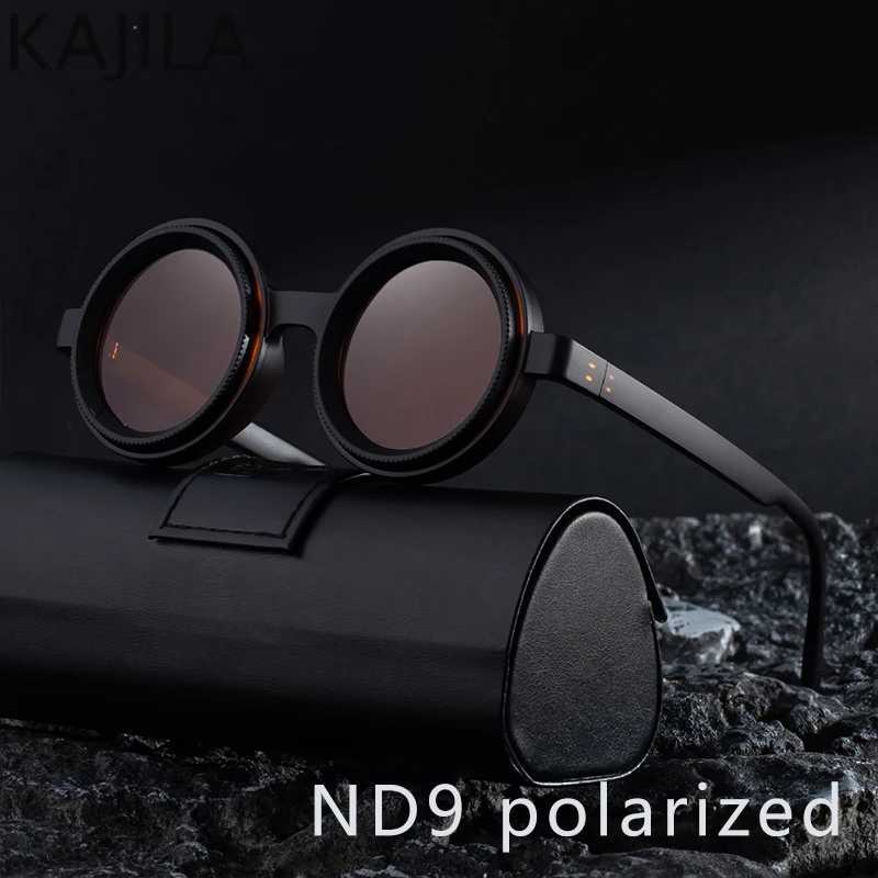 Polarized Small Frame Round Steampunk ND9 Adjustable Dimming Sunglasses Men LightReducing Sun Glasses For Fishing Driving UV400W251023