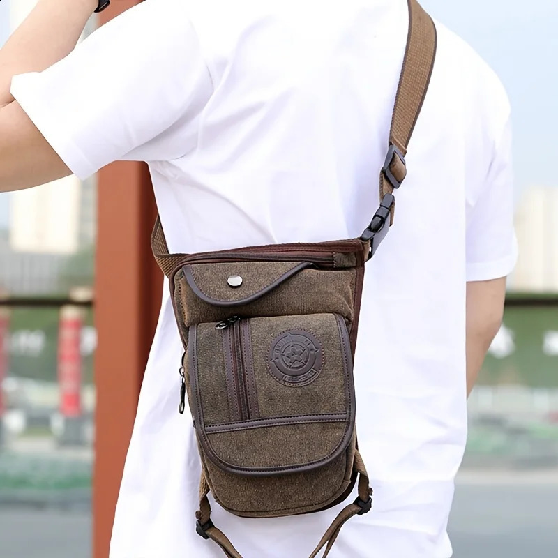 Canvas Drop Leg Bag Outdoor Fanny Pack Unisex Tactical Hip Motorcycle Bike Shoulder Cycling MultiPocket Casual Waist Waterproof251023