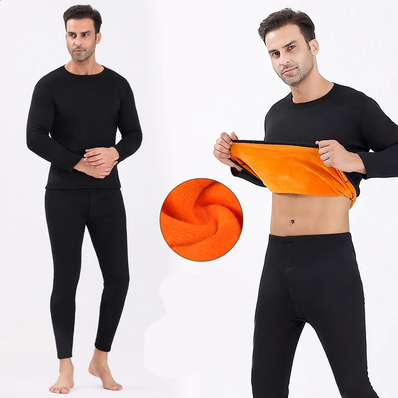 2Pcs Thermal Underwear Set Men Winter Thicken Velvet Clothing Long Johns Mens Fleece Keep Warm Thermo Sets 251023