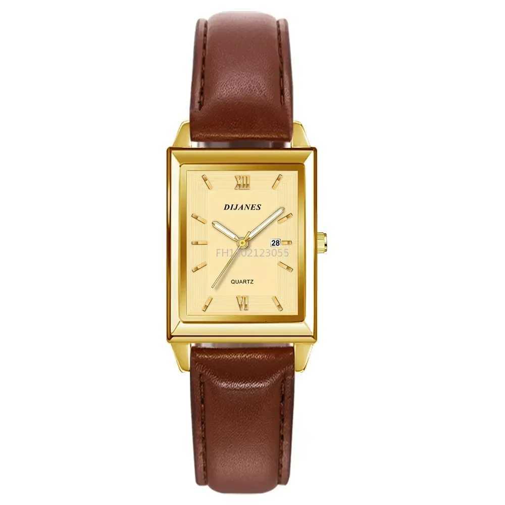 Brand Luxury Watches for Men Fashion Quartz Wristwatch Square Gold Man Business Clock Mens Calendar Watches Relogio MasculinoL251023