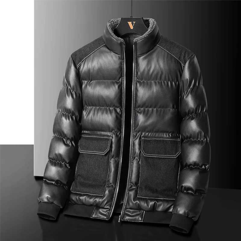 2024 AutumnWinter New Mens Cowboy Coat Mens Youth Collar Jacket Men Single row Concealed Buckle Casual top big size W251023