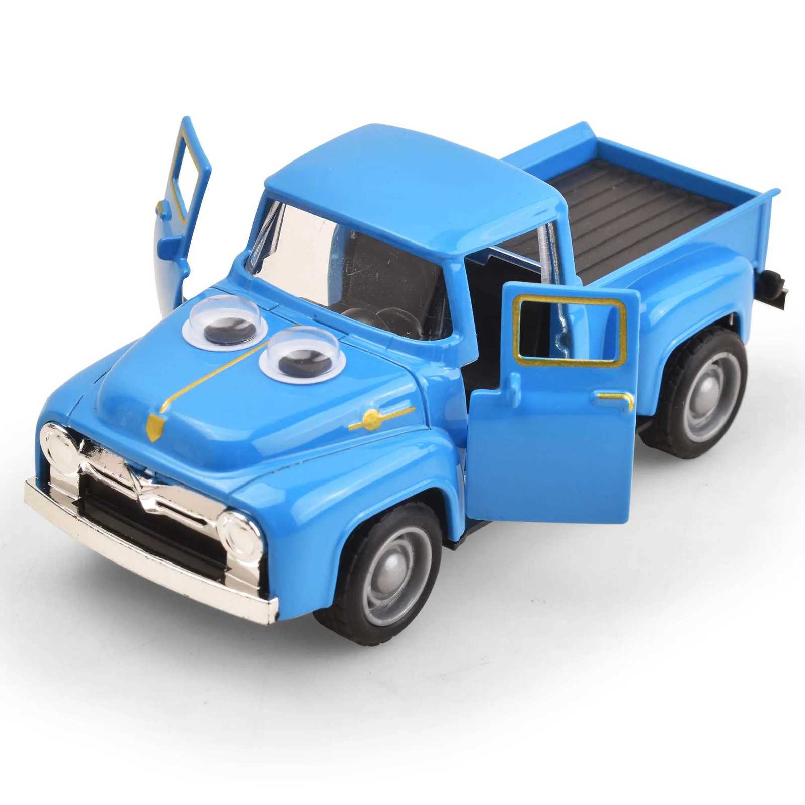 132 Classic Pickups Truck Big Eye Alloy Diecast Car Model Pull Back Feature Toy Vehicle for Children Christmas CollectionT251023