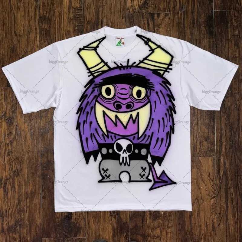 Y2K Retro Harajuku Summer Trendy Brand Oversized Cotton Round NeckTshirt Men 2025 New Hiphop Casual punk Goth StreetwearWomenXJ251023