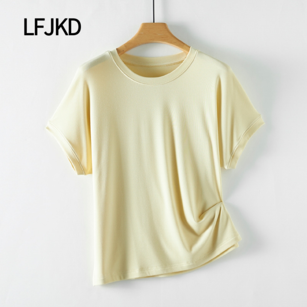 K2348 Korean style small fresh pure cotton short-sleeved T-shirt women 2025 summer new loose slimming versatile tops sweet girl