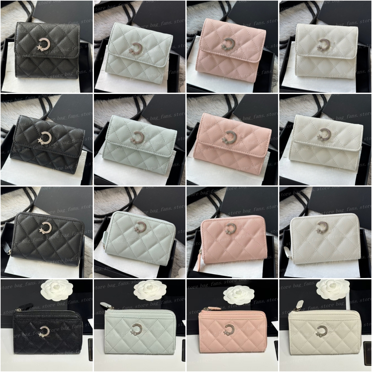 (go off picture not the description) 10A Premium Designer Wallets Women's Card Holder Fold Small Purses Leather Luxury Festival Gifts 33196