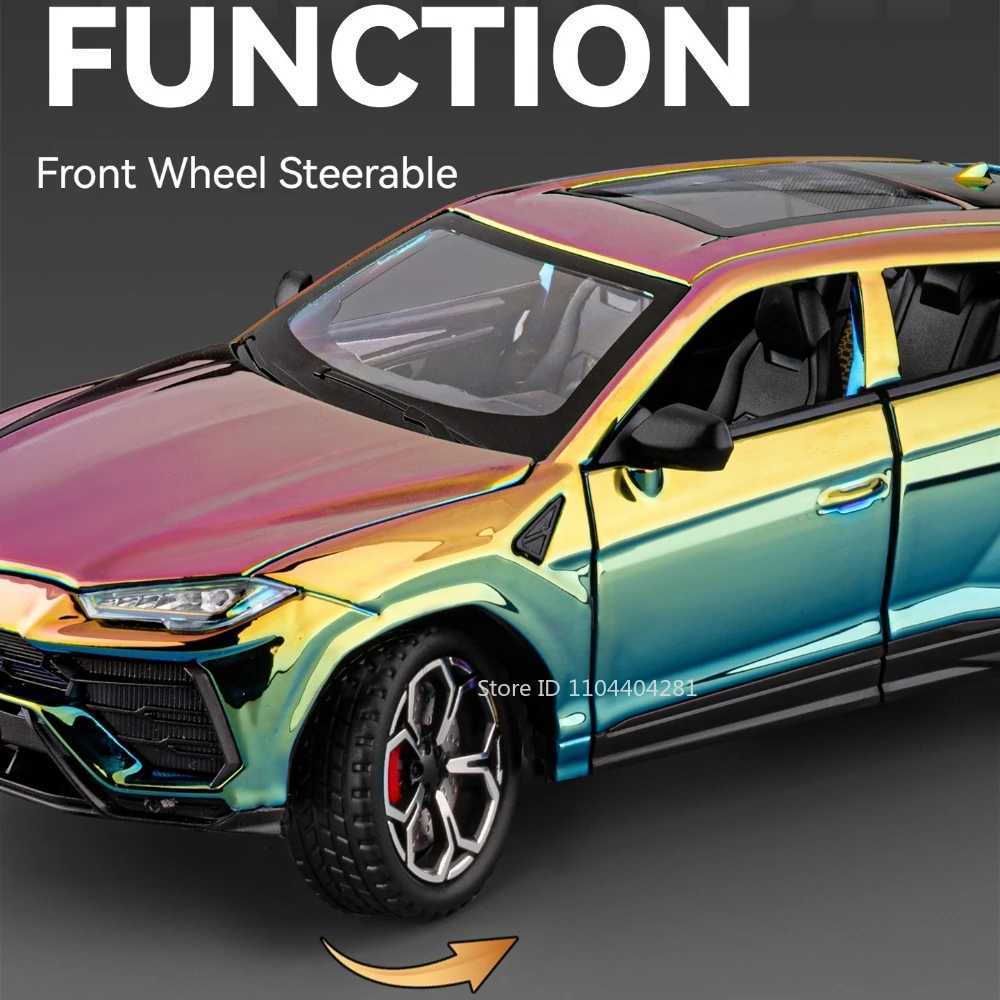 124 Lambor URUS LP770 Diecast Alloy Model Toys Car Doors Opened Sound Light Pull Back Miniature Vehices Fashion Gift for FriendT251023