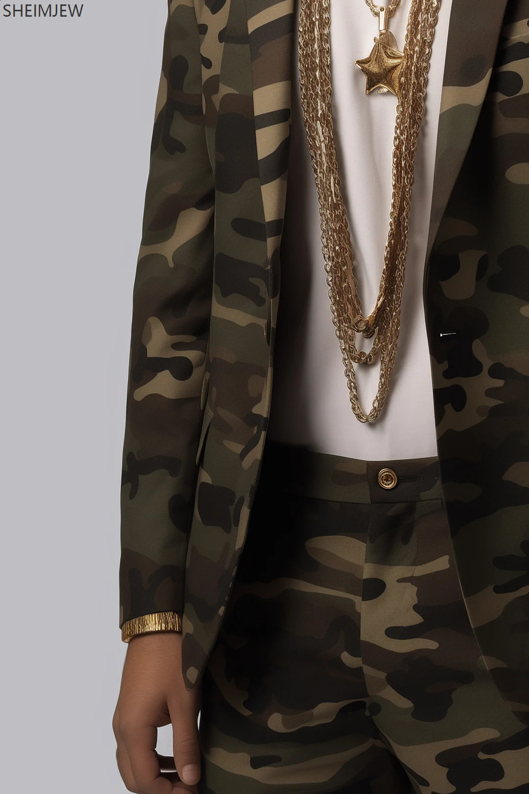 Fashion Camouflage Mens Suit Jacket Adult Role Play Leopard Dress Casual Slim Fit Printed Pants Evening Set 251023
