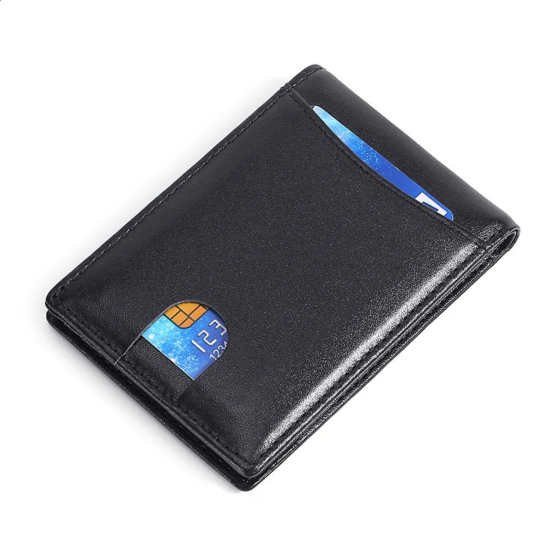 GENODERN RFID Blocking Men Mini Leather Ultra Fashion Dollar Slim Male Purse251023