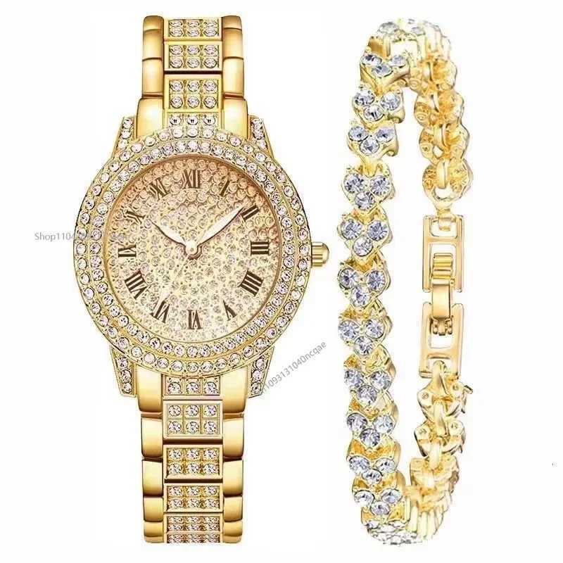 Casual Ladies Quartz Wrist Watch Bracelet Set 6PCS Set Women Watch Clock Roman Dial Luxury Brand Design Women Montre Femme RelojL251023