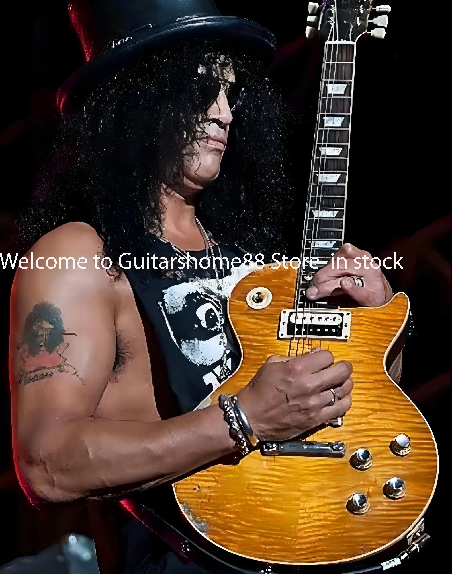 Relic SLASH #5 AFD MURPHY AGED SIGNED Appetite Electric Guitar For Destruction Tiger Stripes Maple Top
