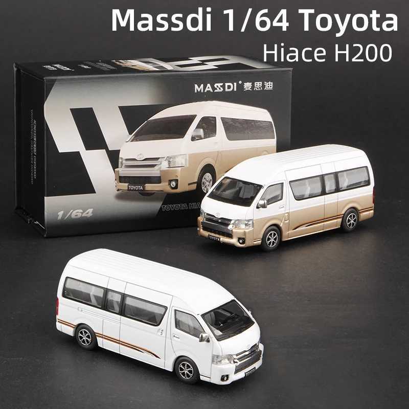 Massdi 164 Toyota Hiace H200 Car Model Alloy Bus Miniature Minibus Diecast Vehicles Toy CollectionT251023