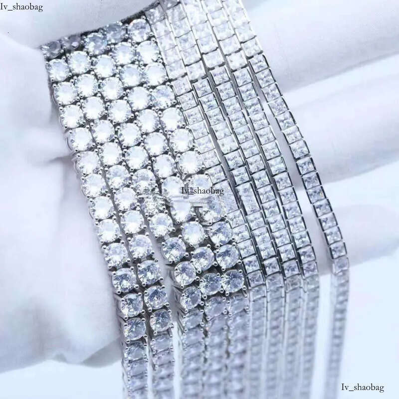 Lifeng Eent Cut Necklace Hand-set Craftsmanship10mm Rock Candy Tennis Chain d Vvs Moissanite Dia Chian
