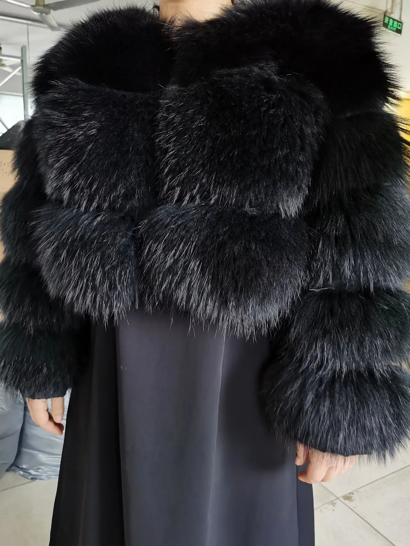 Plus Size tops Black Raccoon Fur Coat Women Natural Leather Clothing Curve coat winter jackets outerwears Female Vest 251022