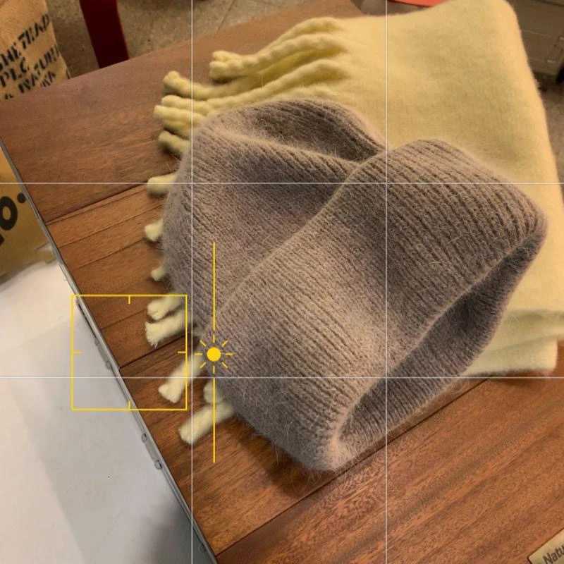 Rabbit Fur Beanies Soft Warm Fluffy Winter Hat for Women Angora Knitted Hat Skullies Beanies Female Bonnet Woman Knit CapXJ251023