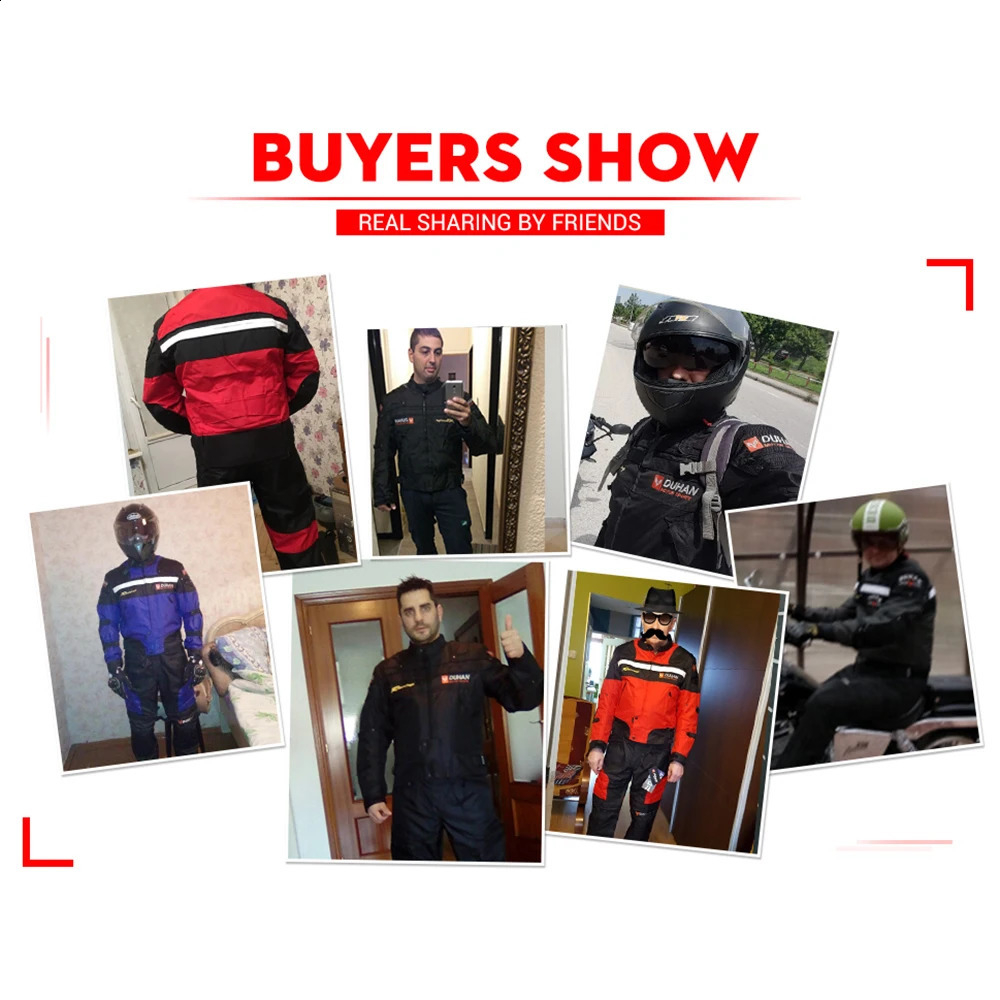DUHAN Motorcycle Jacket Man Motocross Racing Pants Body Armor Moto Protection Clothing Set With able Linner 251023