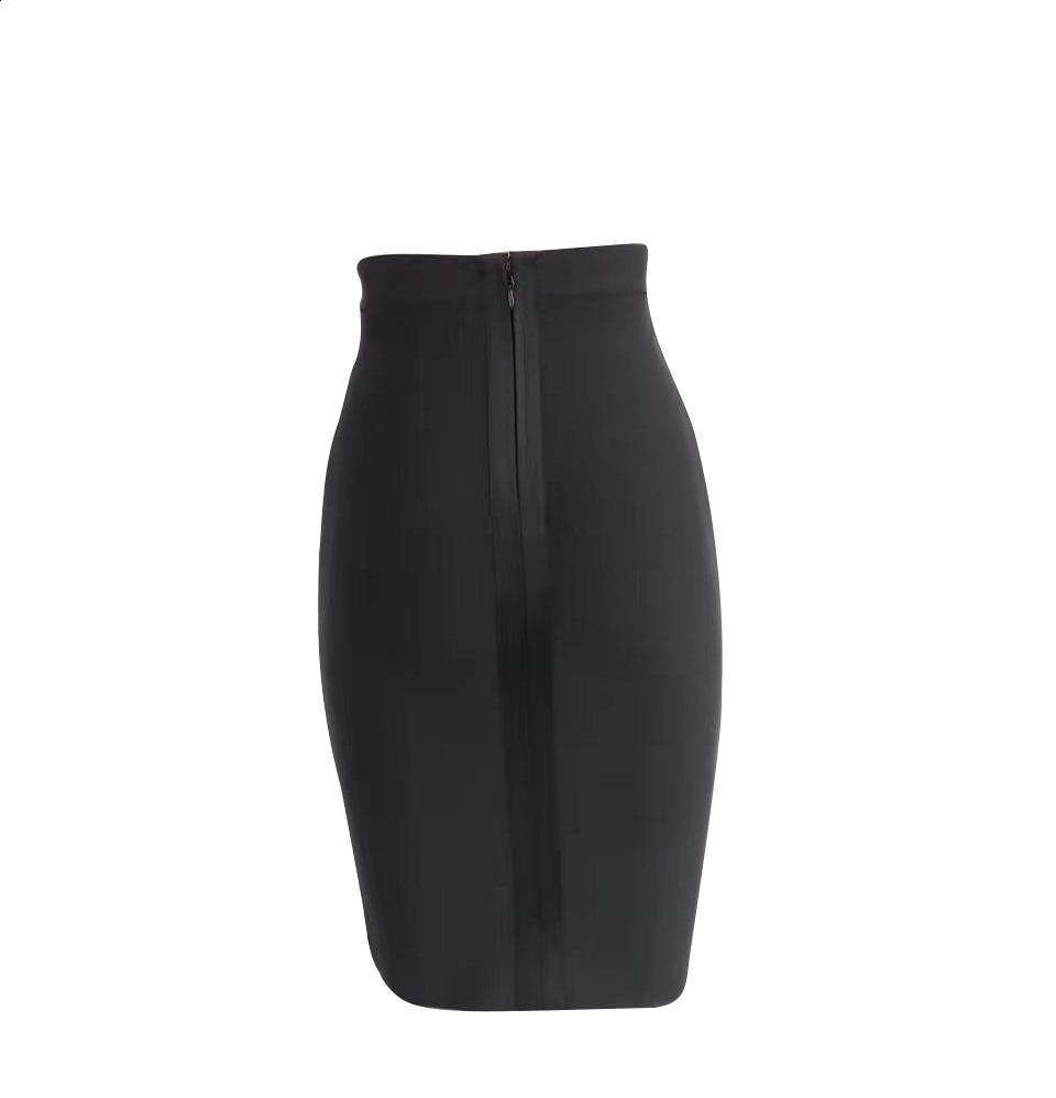Skirts Ladies Vintage Solid Ruched Front Hips-wrapped Bodycon Pencil Skirt Work Leisure 230322