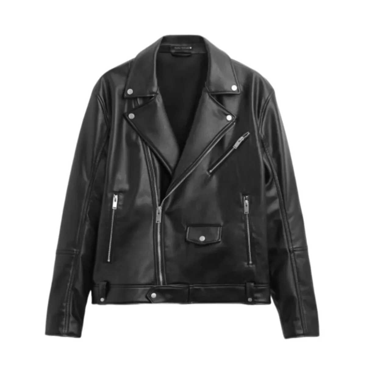 Casual Loose Mens Biker Jacket Trendy Short Style Versatile Leisure Outerwear Spring Autumn Fashionable Leather Coat W251023