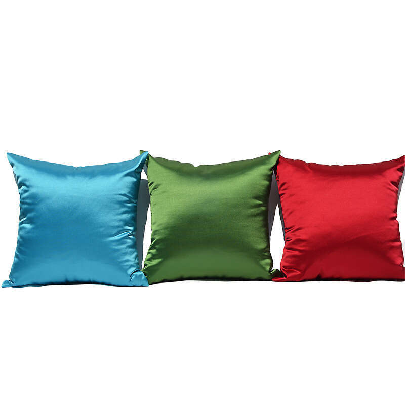 Home Decor Glossy Faux Silk Satin Solid Color Pillow Cushion Cover