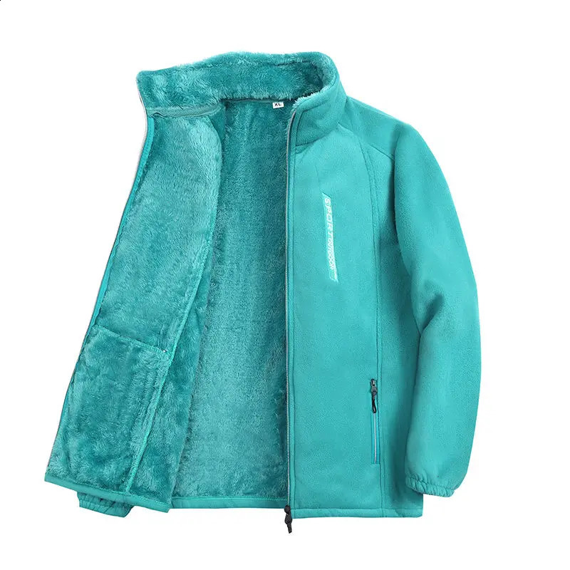 Autumn Winter Polar Fleece Warm Coat Women Sweatshirt Outdoor Sports Casual Zipper Cardigan Jacket Top Slim Teenagers Couple 251022
