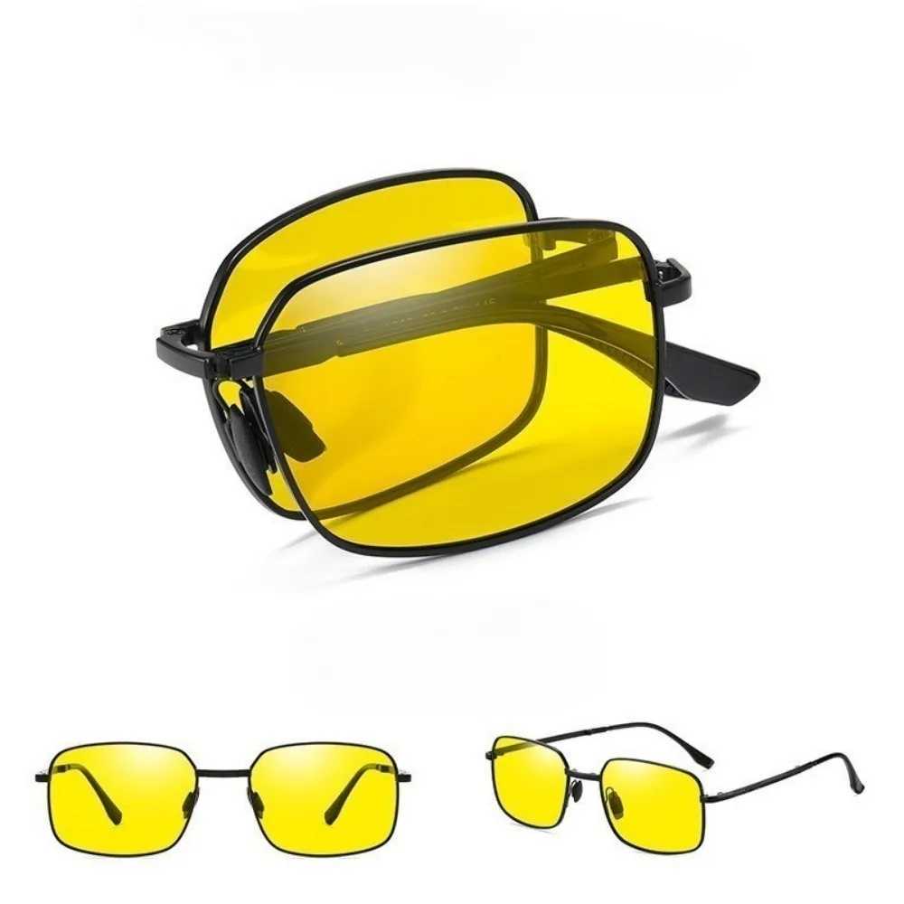 Folding Polarized Color Changing Sunglasses for Day and Night Use Male Drivers Fishing GogglesW251023