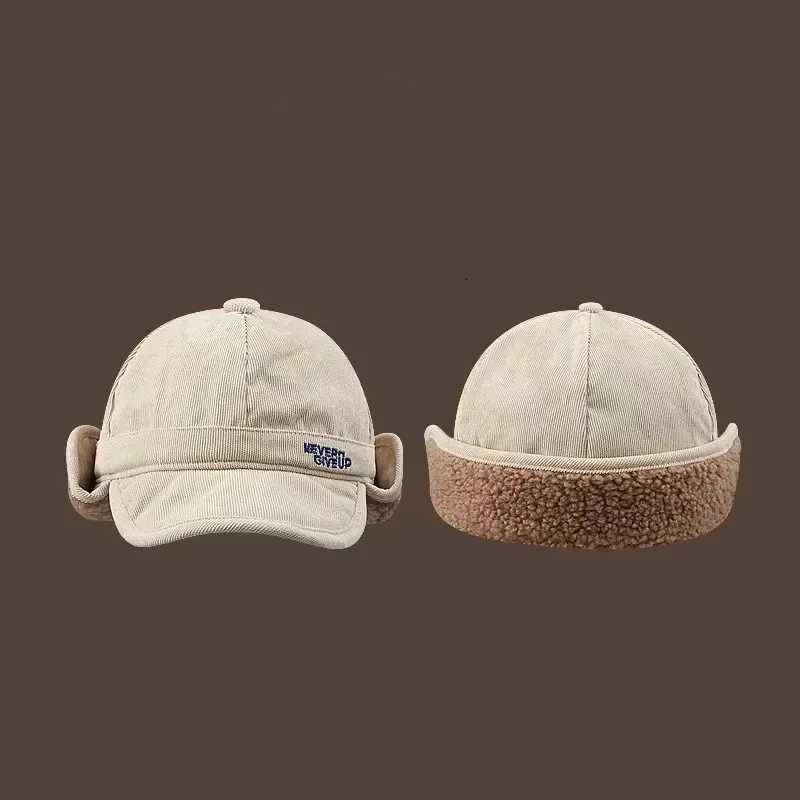 Sheep wool thicke warm duck tongue ear protection hat for men and wen autumn and winter thicke cycling i Feng hatW251023