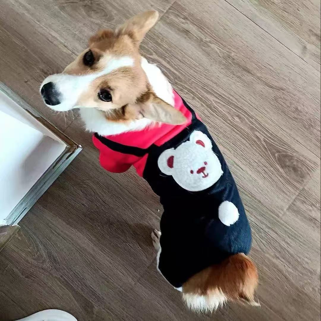 T1799 Dog and cat clothes pet winter fashion Teddy Bichon Schnauzer Pomeranian snowproof cotton coat thickened four-legged clothes