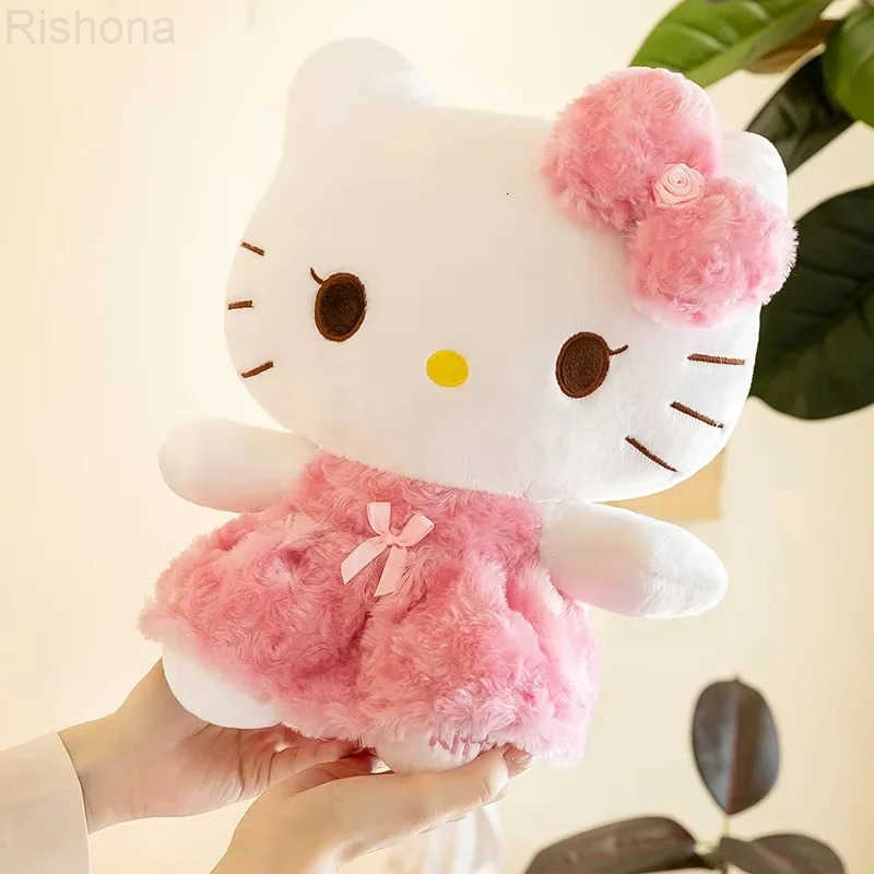 Sanrio Pink Hello Kitty Kawaii Rose My Melody Plush Toy Anime Cartoon Anime Big Size Soft Stuffed Doll Pillow Kids Birthday Gift L251023