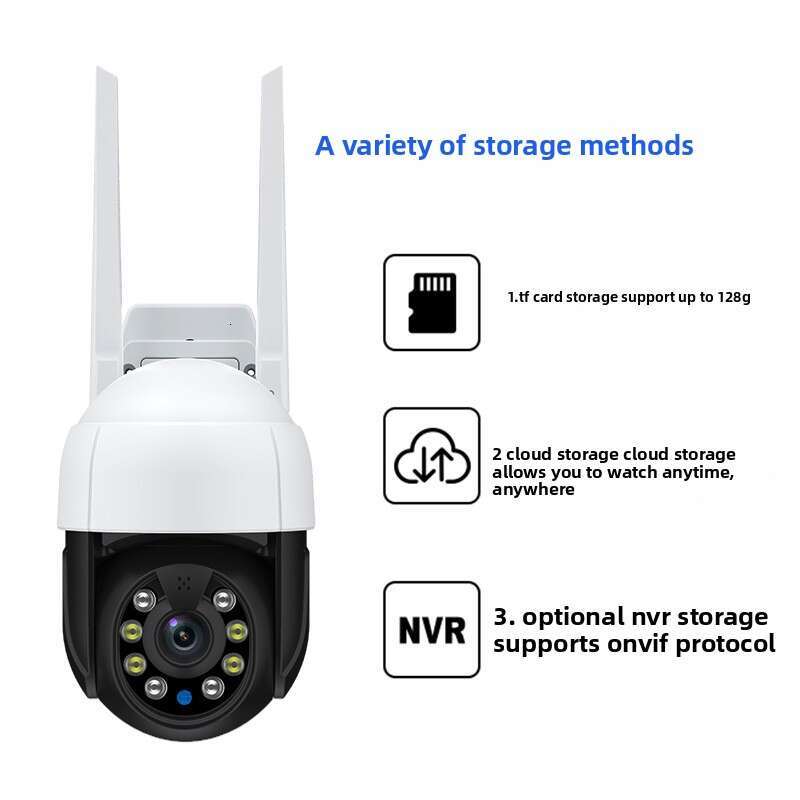 Tuya 3.0million Pixel Wireless Smart 2inch WiFi Dome PTZ Rotating Full Color Night Vision Surveillance Camera