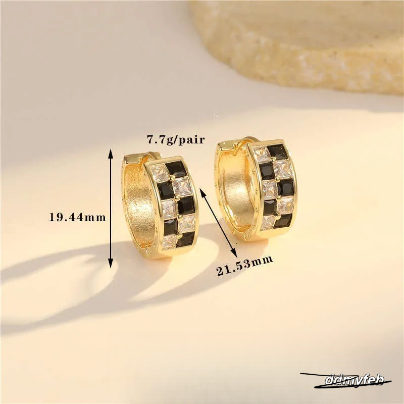 Vintage Style Round Earrings For Women - Inlaid Zircon, Geometric Design, Colorful Accent Ddmyfeb