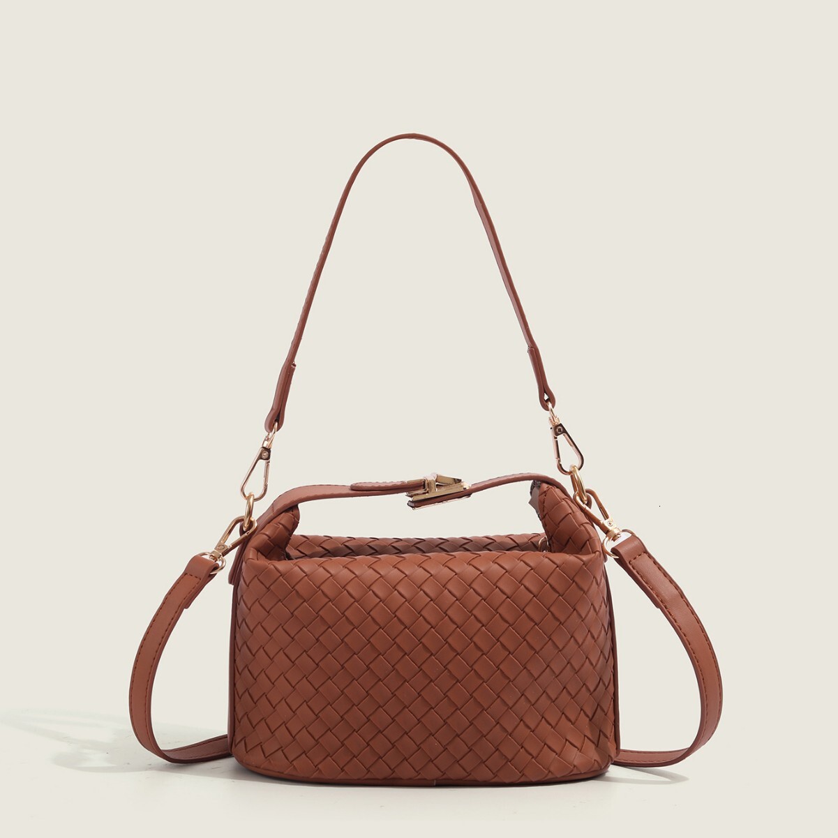 Luxury Brand Designer Bag Women's Leather Woven Small Square Bag 2024 New Autumn Winter Crossbody Shoulder Bag Niche Design Handheld Lunch Box Ba