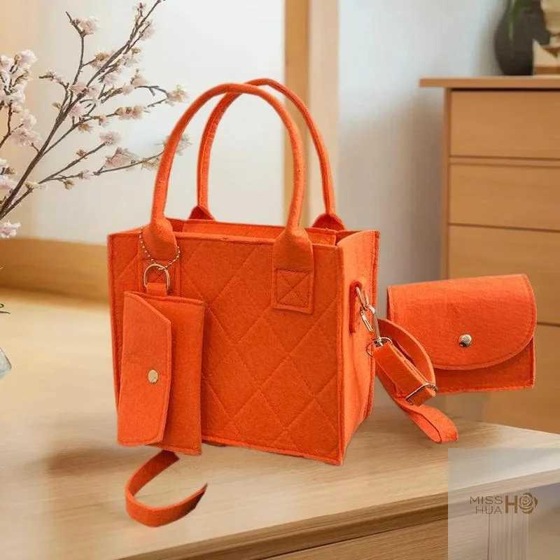 Elegant PU Leather Handbag Set for Women 3pcs Coin Bag Shoulder and Crossbody Bags in Solid ColorsL251023