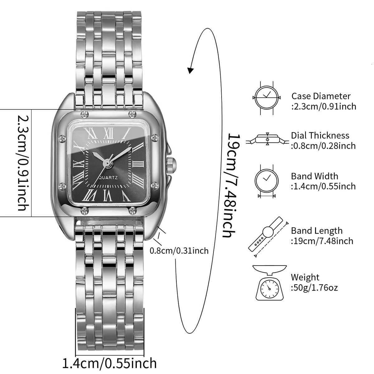 Fashion Roma Dial Women Quartz Watch Ladies Square Wristwatch Reloj Mujer Girls Clock Gift Without BoxL251023