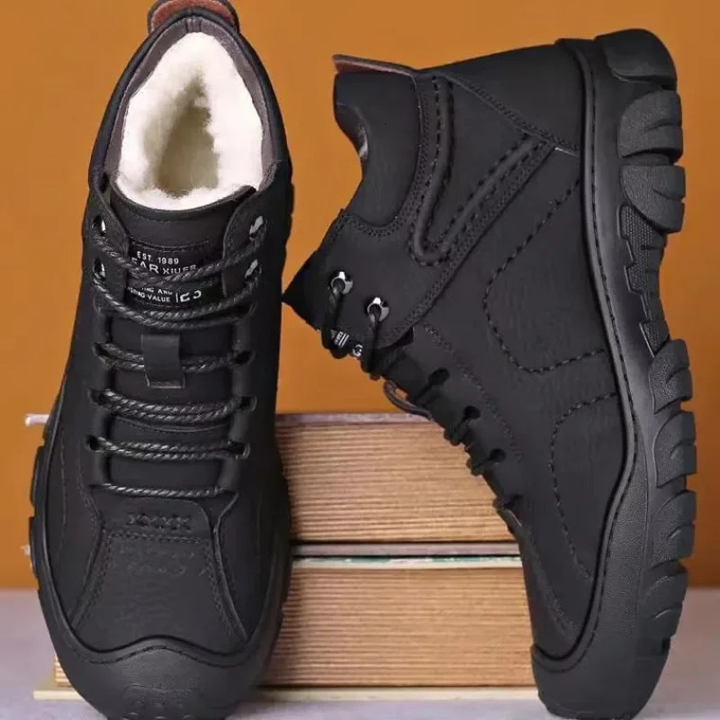 Mens Oversized Warm Snow Boots Are Comfortable Soft Non Slip Fashionable and Versatile Mens Boots 251021 - view 3