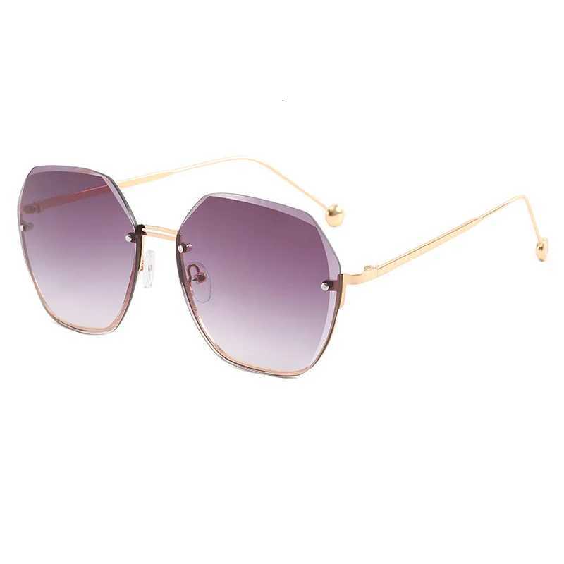 New Fashion Brand Design Vintage Rimless Pilot Sunglasses Women Men Retro Cutting Lens Gradient Sun Glasses Female UV400W251023