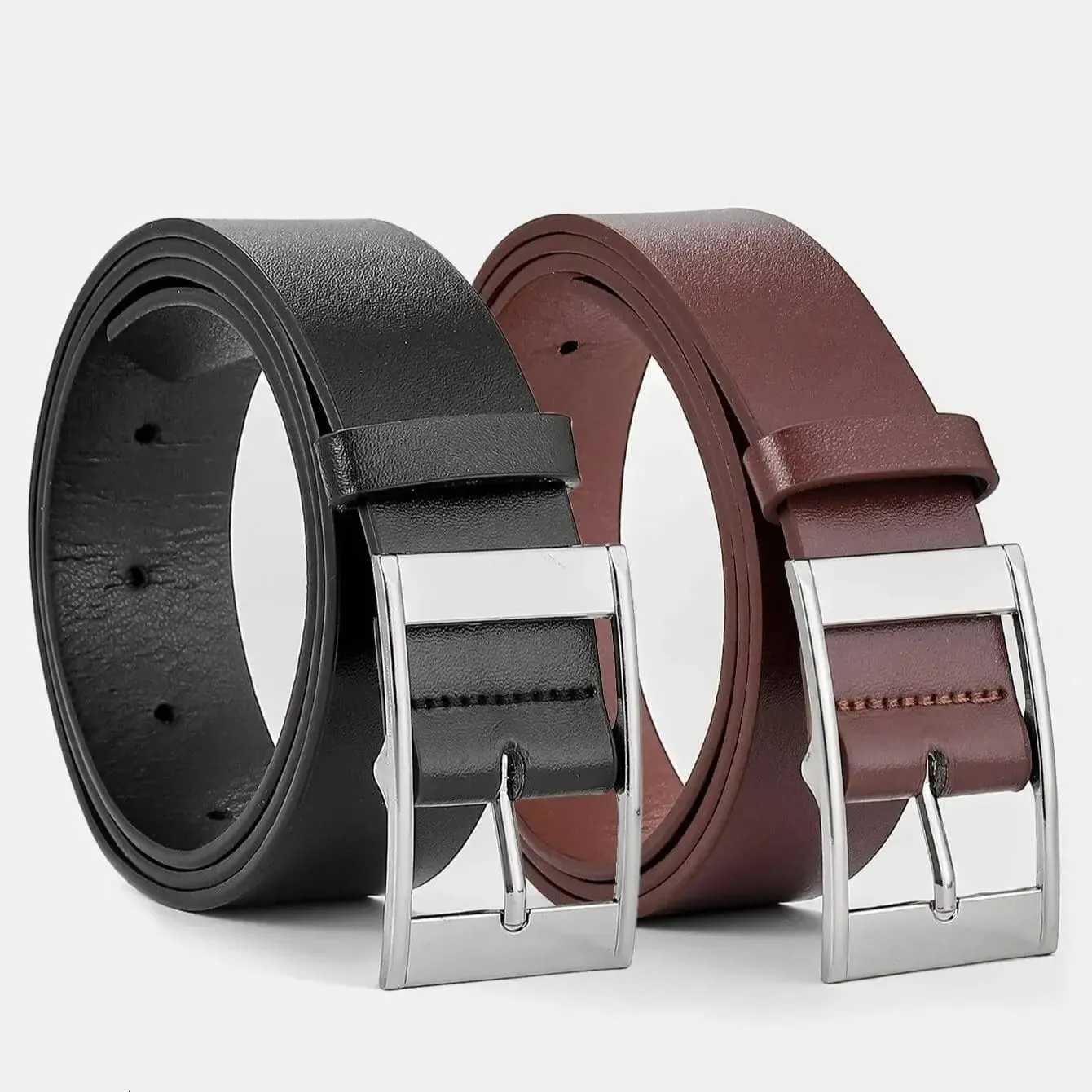 Mens Pin Buckle Faux Leather Belt Fashion Casual Business BeltXJ251023