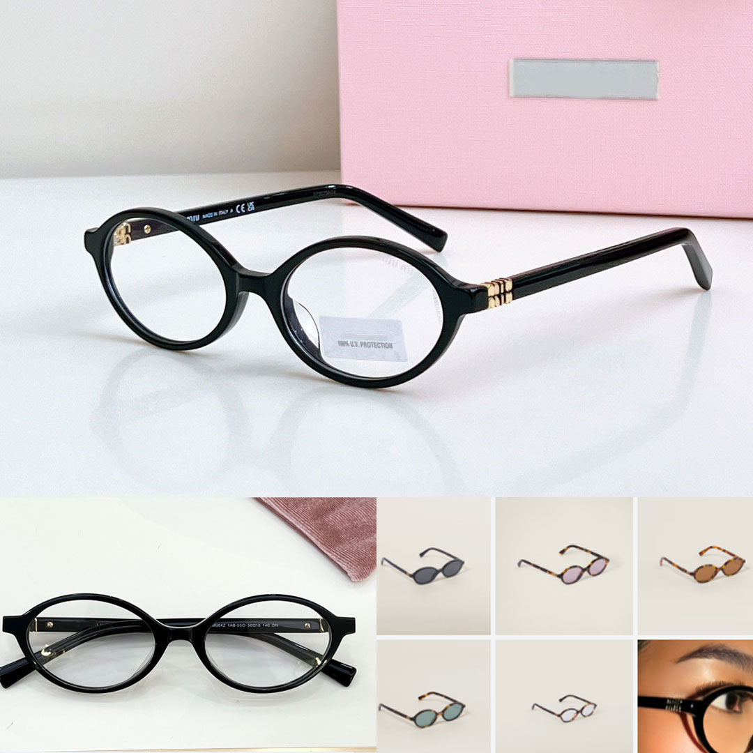 Muismuu 04ZS Read Sunglasses Luxury Women's Black Oval Retro UV400 Sun Glasses Fashion Brand Designer Eyewear With Sunglasses Case