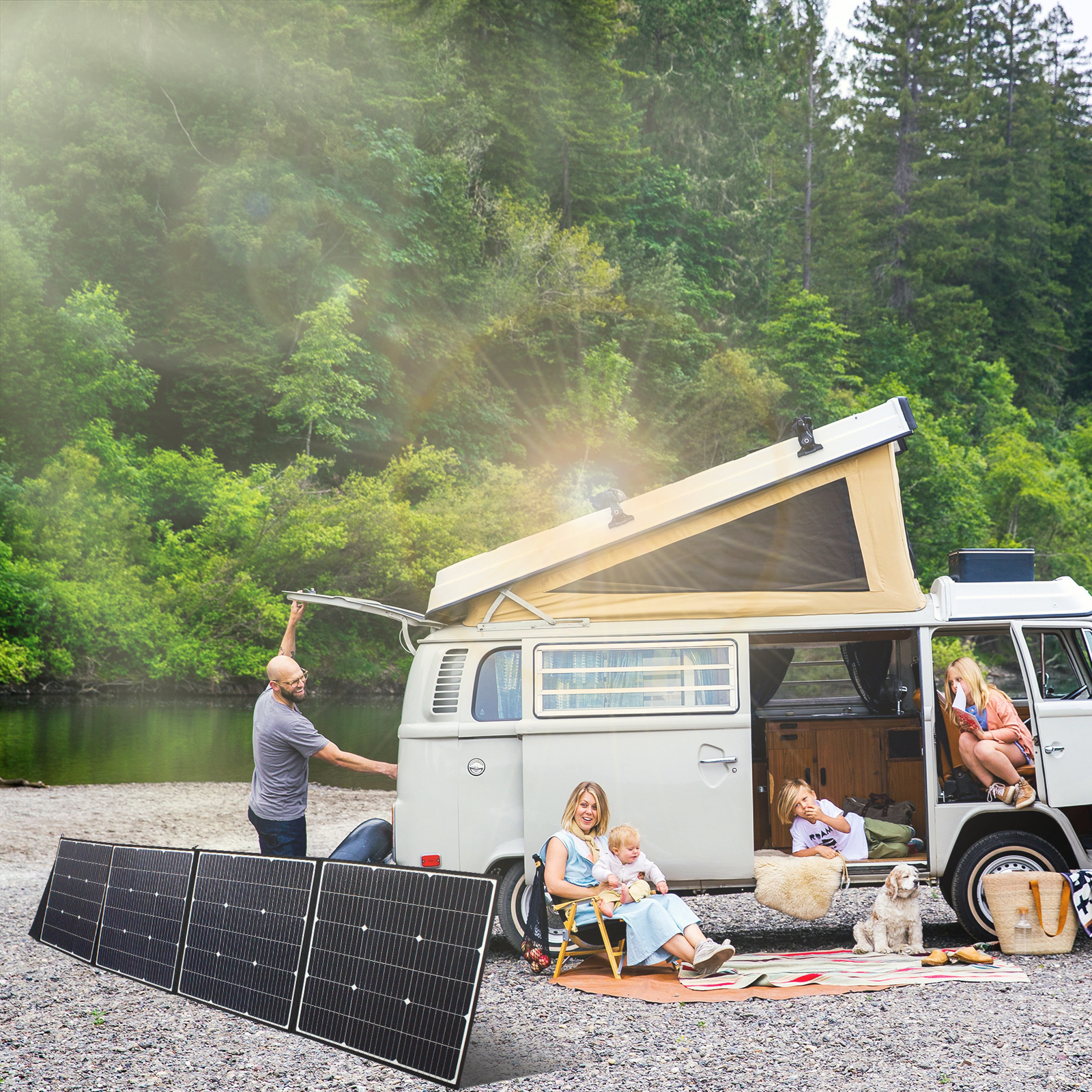 EASUN POWER 18V 160W Foldable Solar Panels Waterproof Monocrystalline Outdoor Solar Camping Panel RV Home Charge Free Shipping from USA